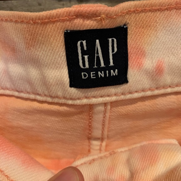 GAP Cheeky Short Orange Tye Dye Size 31 - Picture 4 of 11